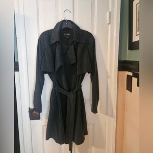 Club Monaco Women's Black Trench Coat